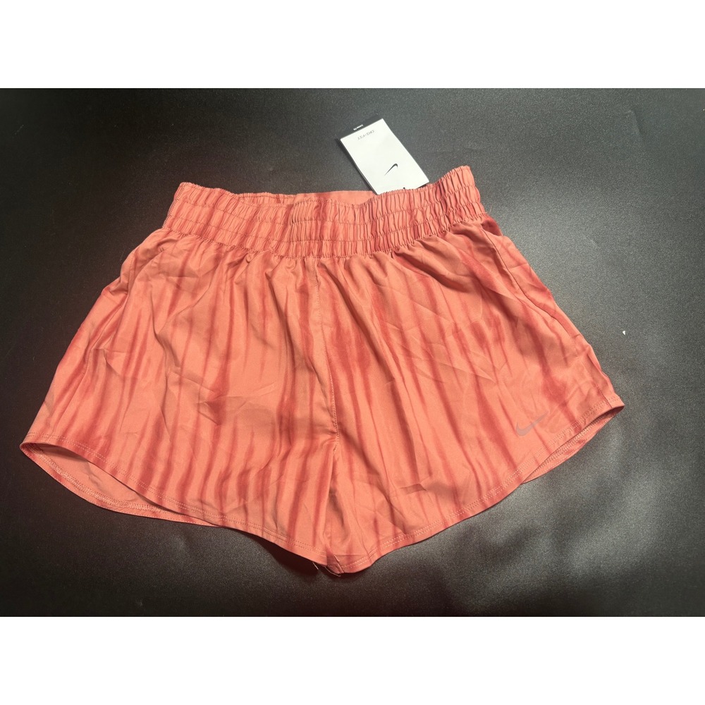 Nike NEW Women's Dri-Fit Training Lined Printed Shorts Canyon Pink Size Small